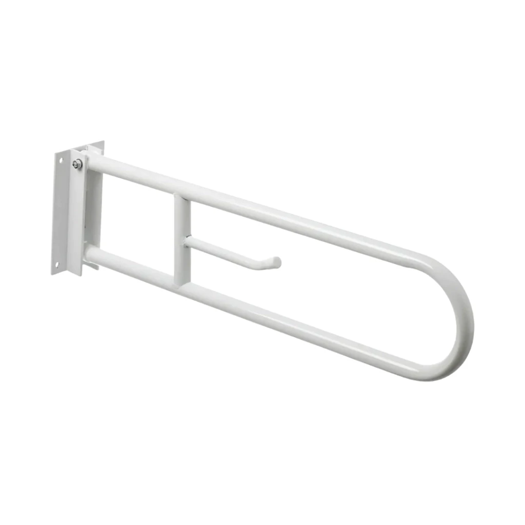 Barra de Sujeción para Baño Rebatible con Porta Rollo