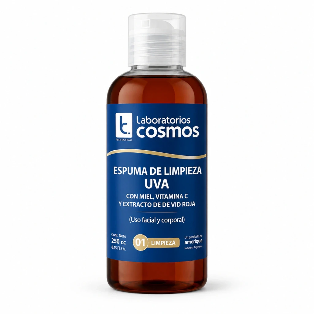 Espuma de Limpieza Facial Uva Con Miel, Vitamina C y Extracto de Vid Roja