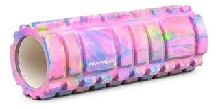 Foam Roller PowerTech Texturado Multicolor 33 x 14 cm