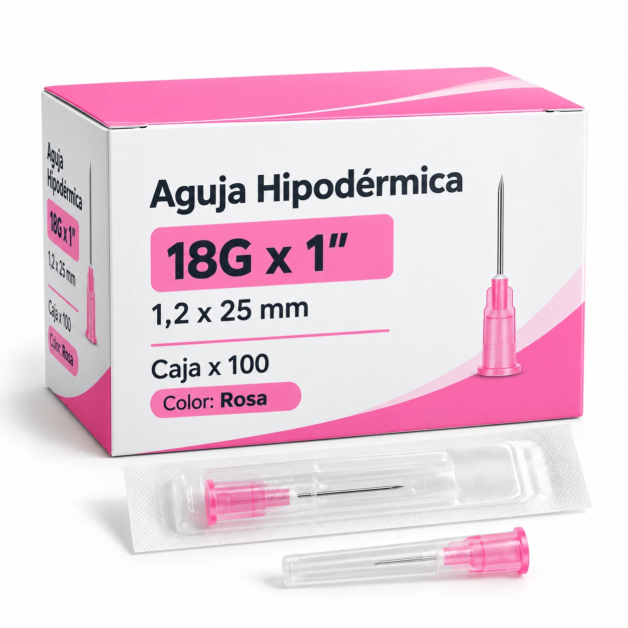 Aguja 25/12 Pack x 100 Unidades 18G x 1"