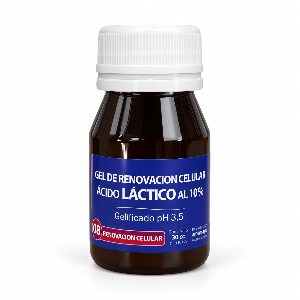 Ácido Láctico 10% Gelificado Cosmos 30 cc pH 3,5
