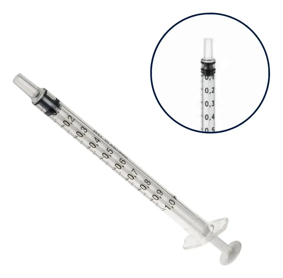 Jeringa 1 ml para Tuberculina sin Aguja — Caja x100