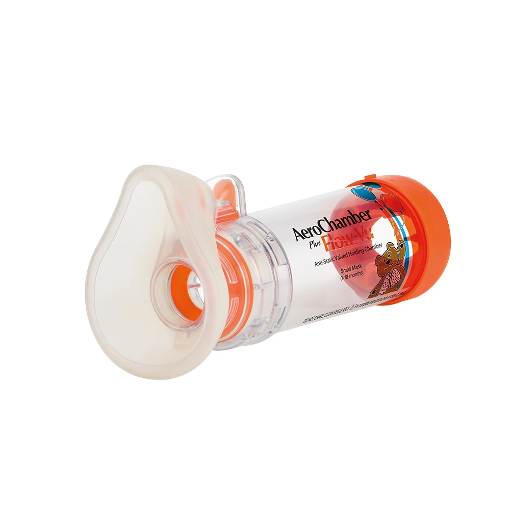 Aerocámara AeroChamber Plus Flow-Vu Neonatal con Mascarilla Chica (0 a 18 meses)