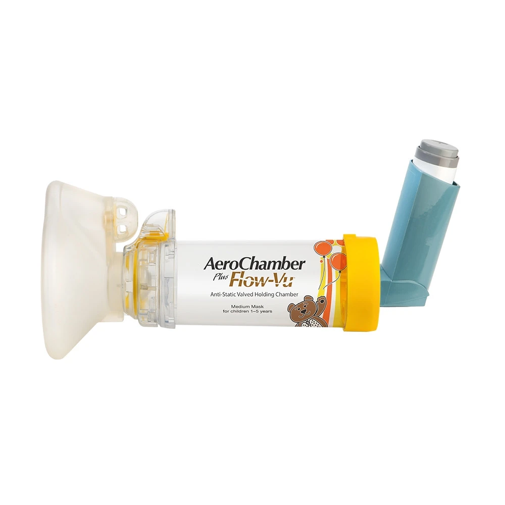 Aerocámara AeroChamber Plus Flow-Vu Pediátrica con Mascarilla Mediana (1 a 5 años)