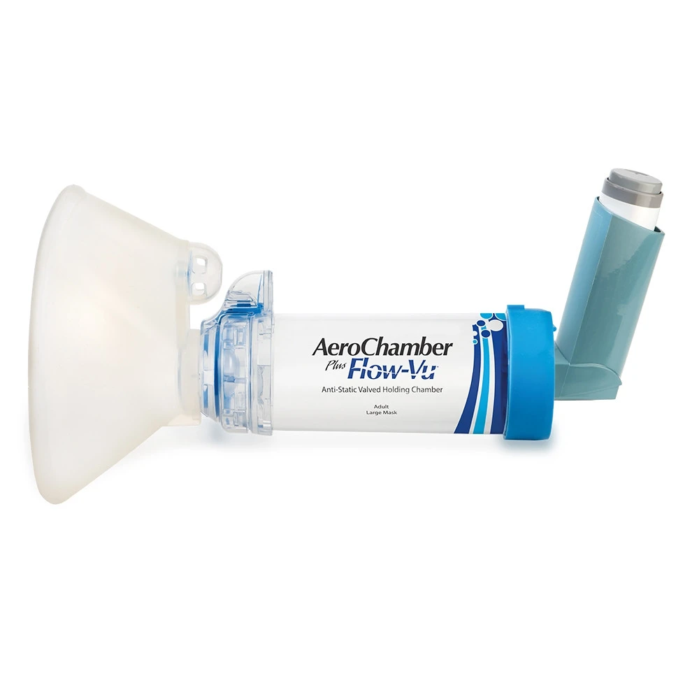 Aerocámara AeroChamber Plus Flow-Vu Adulto con Mascarilla Grande