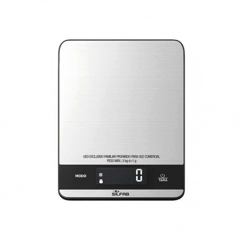 Balanza Digital de Cocina Silfab Steel Slim BD-C301 de Acero — 5 kg