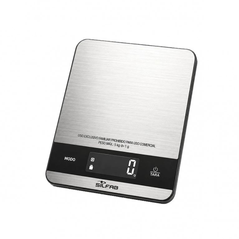 Balanza Digital de Cocina Silfab Steel Slim BD-C301 de Acero — 5 kg