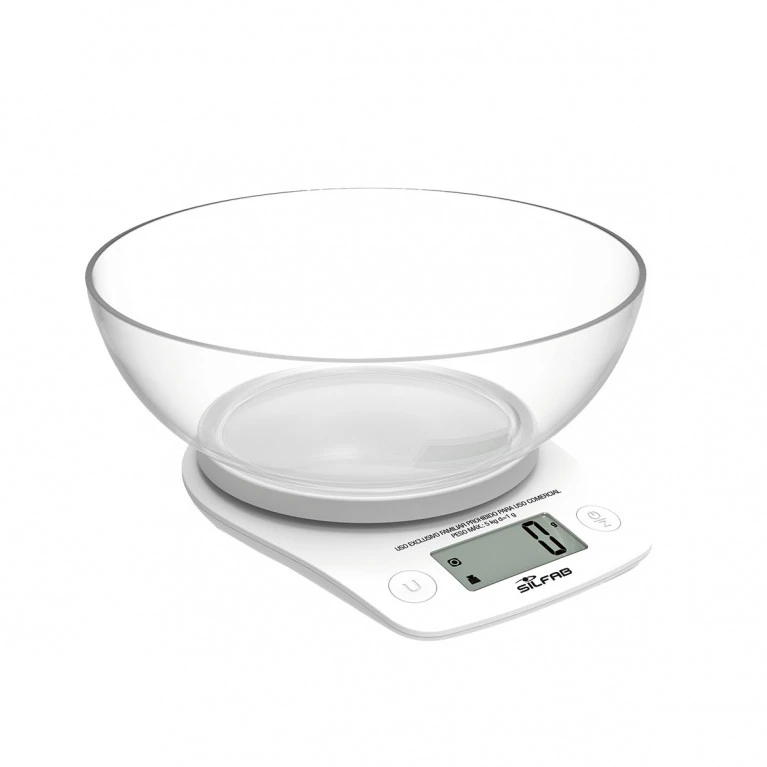 Balanza Digital de Cocina Silfab Super Compact BD-C302 con Bowl 2 Litros