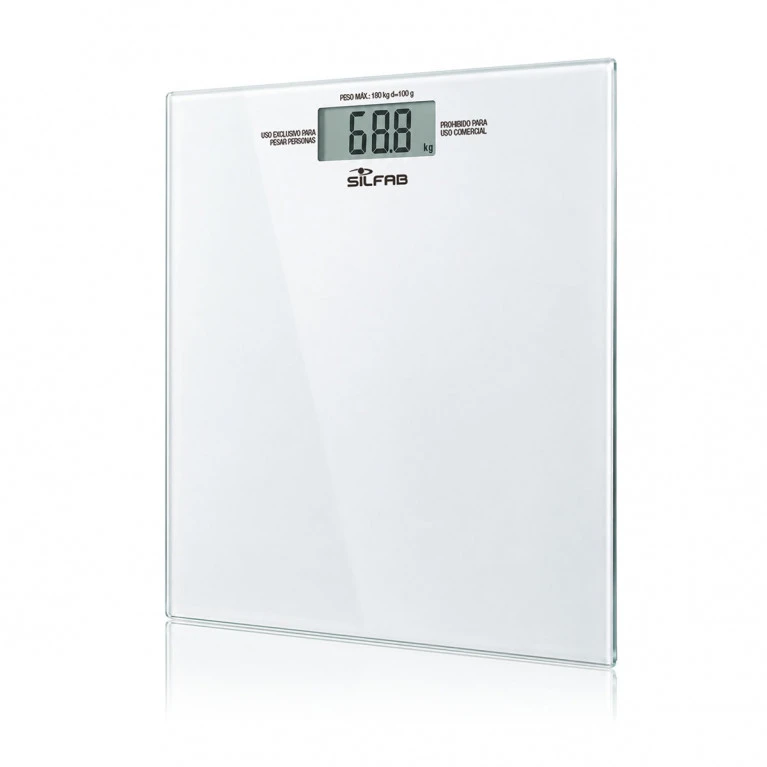 Balanza Digital Personal Silfab Ultra Slim BD-P201 Blanca — 180 kg