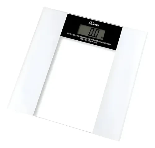 Balanza Digital Personal Silfab Glaze BE214 Blanca — Hasta 200 kg