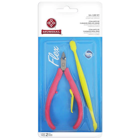 Alicate Cortacutículas Mundial Flex 168 con Espátula Doble