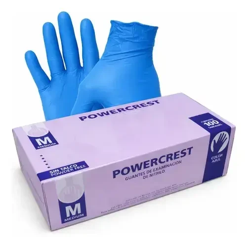 Guantes de nitrilo REFORZADOS - Powercrest | (CAJA DE 100)
