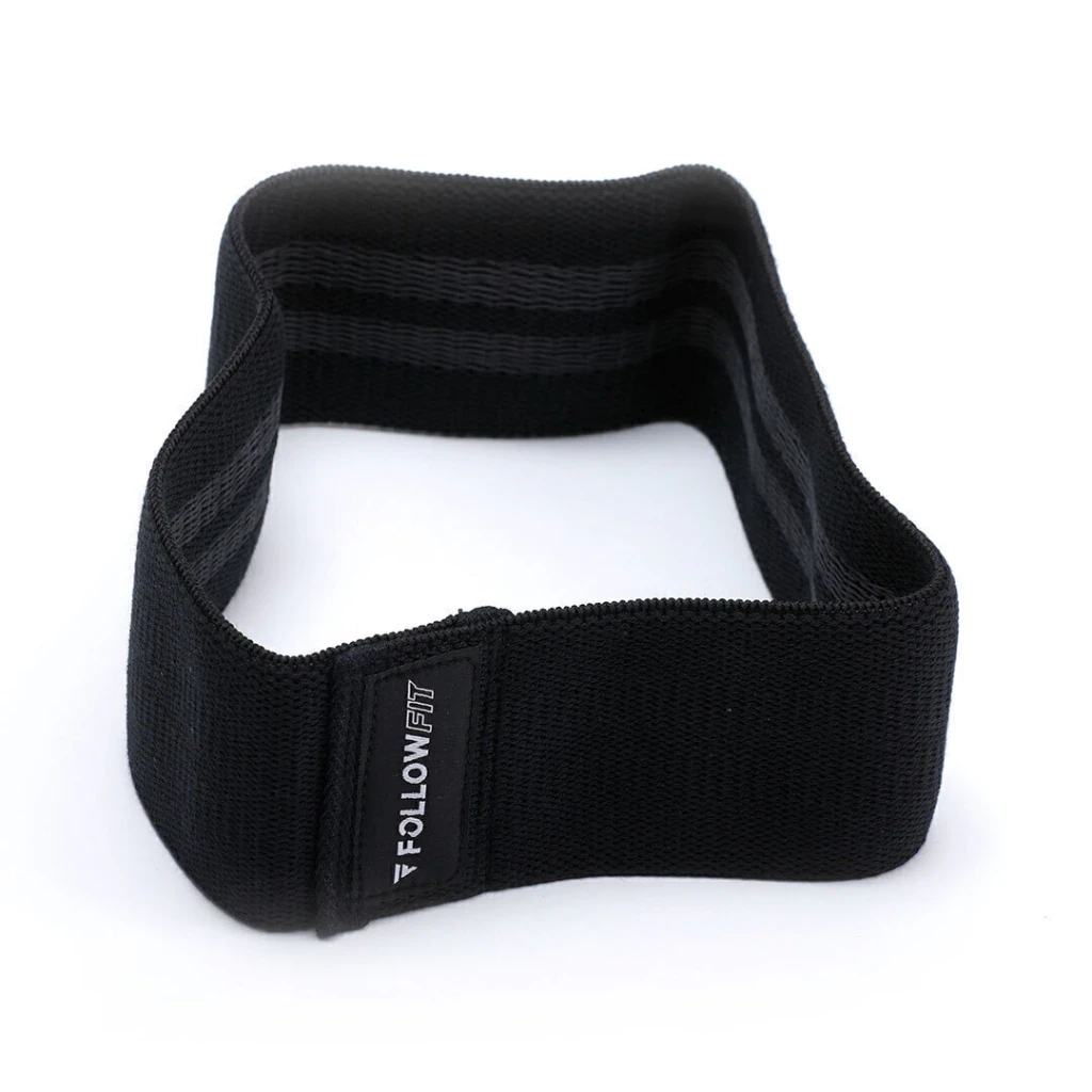 Banda Circular de Tela Follow Fit para Glúteos y Piernas - Alta negra